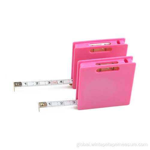 Spirit Level Pink Mini Promotional Steel Tape Measure Supplier